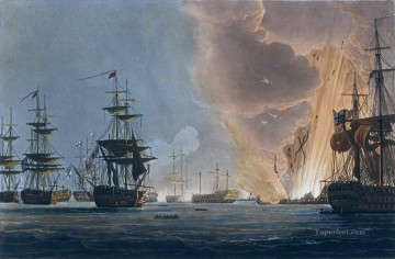 Batalla del Nilo Batalla naval de Whitcombe Pinturas al óleo